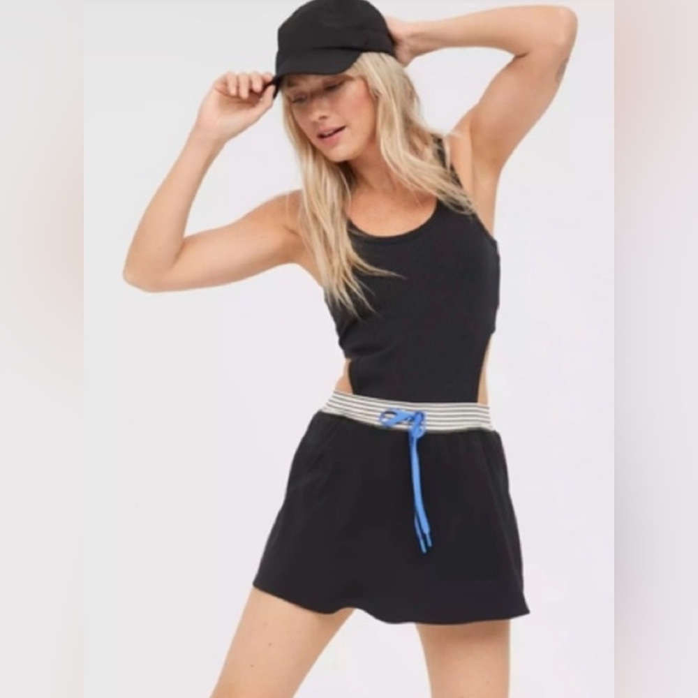 NWT Offline by Aerie Ribbed Cut Out Romper Dress
